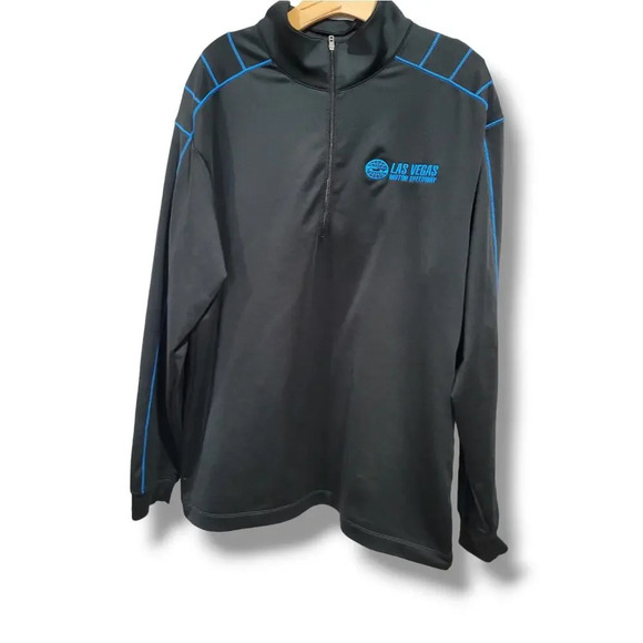 Las Vegas Nevada Motor Raceway Nike Golf Dri-fit men's half zip black Jacket - Picture 7 of 10